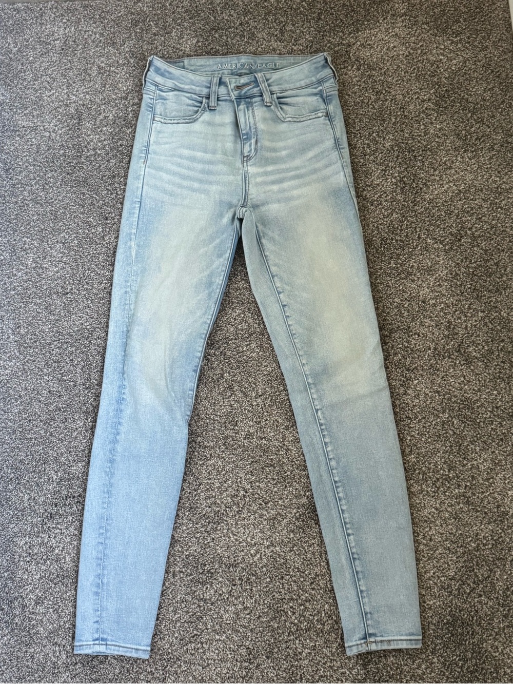American Eagle Outfitters Next Level Stretch Light Wash High-Rise Jeggings